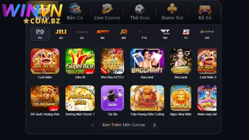 Nổ hũ Winvn hội tụ các tựa game đặc sắc