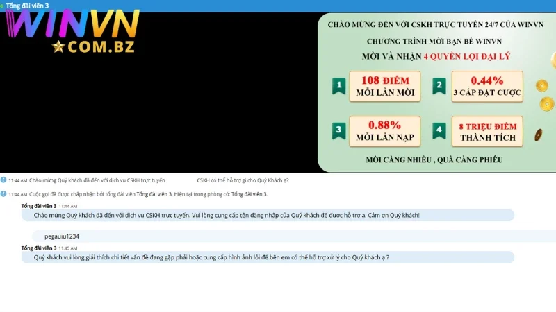 Đội ngũ CSKH Winvn được đánh giá chuyên nghiệp